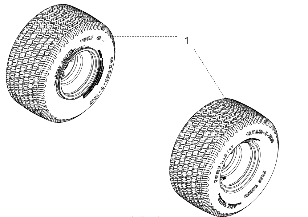 Wheels-Rear Diagram and Parts List for RZT-SX54KW (17AICBYA010)(2020) Cub Cadet Lawn Tractor